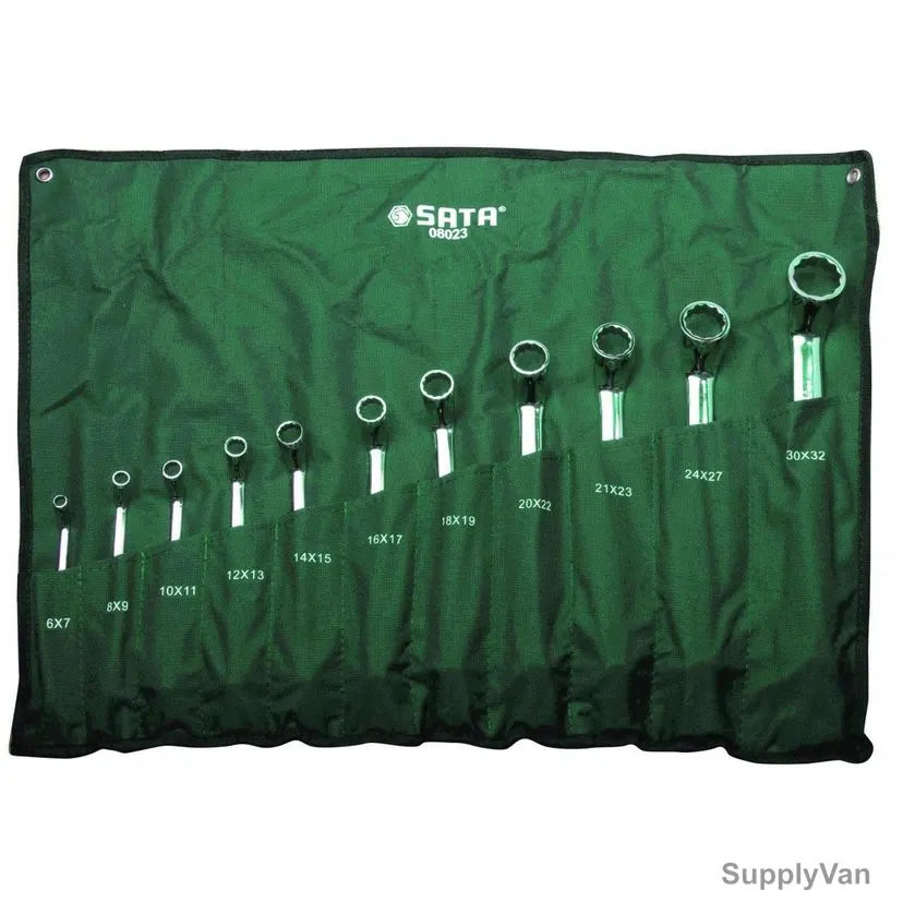 Sata Metric Deep Offset Double Box End Wrench Set, ST08023, 11 Pcs/Set