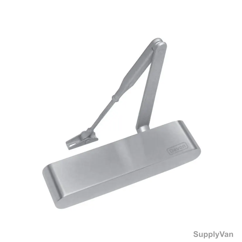 Devon Overhead Door Closer With Parallel Arm Bracket, 86-217-86, Stainless Steel, Satin Finish, 45-80 Kg