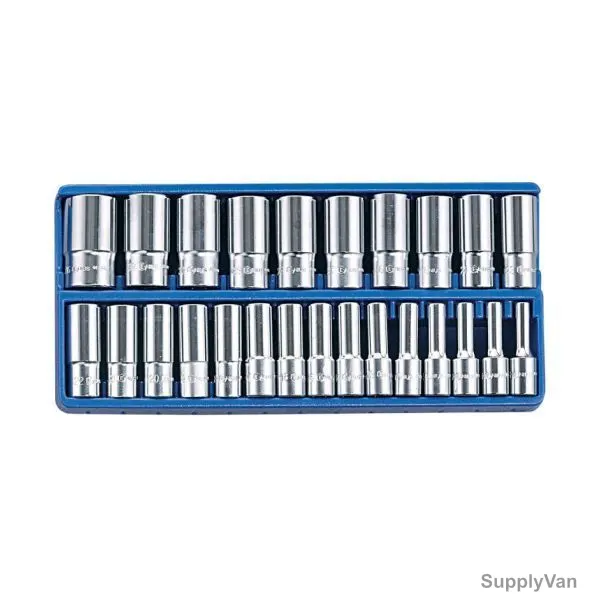 Genius Metric Deep Hand Socket Set, DS-425M, 25PCS — image 1