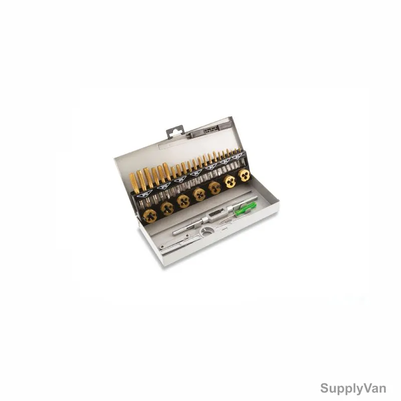 Clarke HSS Tap and Die Set, TDS3-12HC, 3-12MM, 32 Pcs/Set