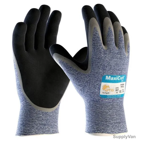ATG Cut-Resistant Gloves, 34-504, MaxiCut Oil, S, Multicolor