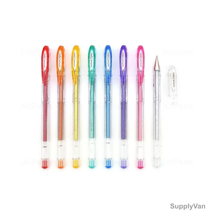 Uni-Ball Sparkling Glitter Gel Ink Pen UM120SP-08D Signo 0.7MM Tip Assorted Colors 96 Pcs/Set