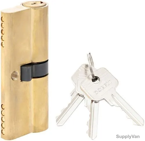 Dorfit Cylinder One Side Knob and One Side Key, 60MM, Polished Brass