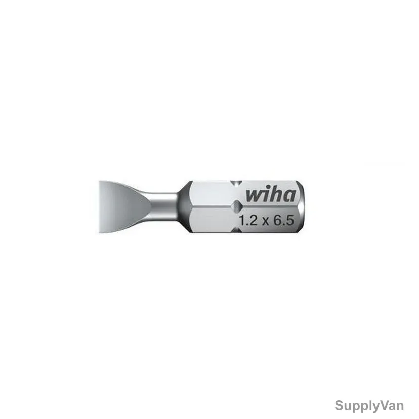 Wiha Slotted Bit, 7010Z-0-6, 25MM