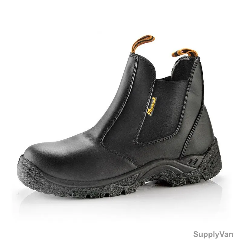 Safetoe Lace-Up Safety Shoes, M-8025, Best Slip-On, S3 SRC, Genuine Leather, Size38, Black — image 1