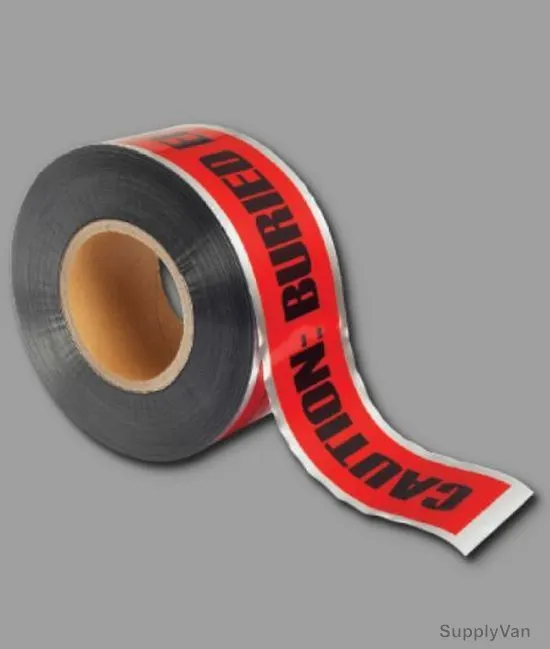 Workman Warning Tape, WT-CH-ELECTRIC-RED-FOIL, Message, 3 Inch x 200 Mtrs