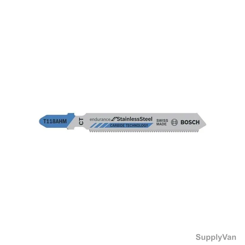 Bosch T 118 AHM Stainless Steel Jigsaw Blade, 2608630663, Carbide, 83MM Length, 3 Pcs/Pack