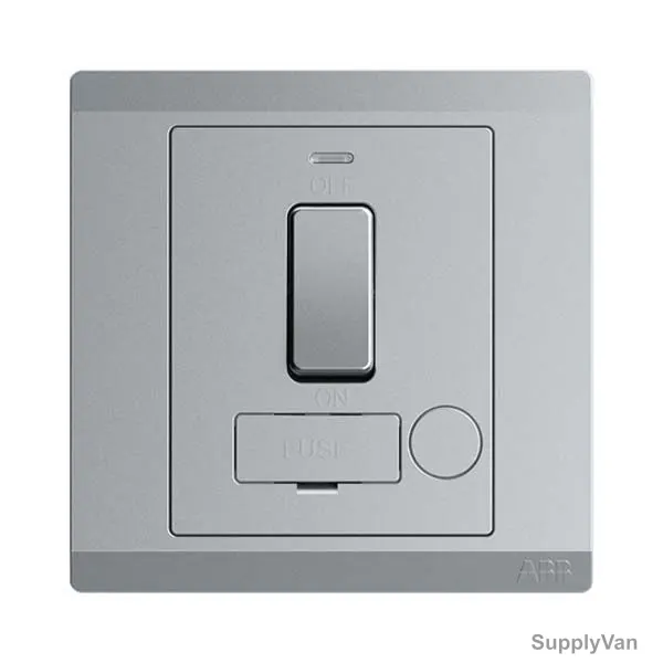 Abb Switched Fused Connection Unit With Flex Outlet and Neon, BL507-G, lnora, 250V, 13A, Classic Grey