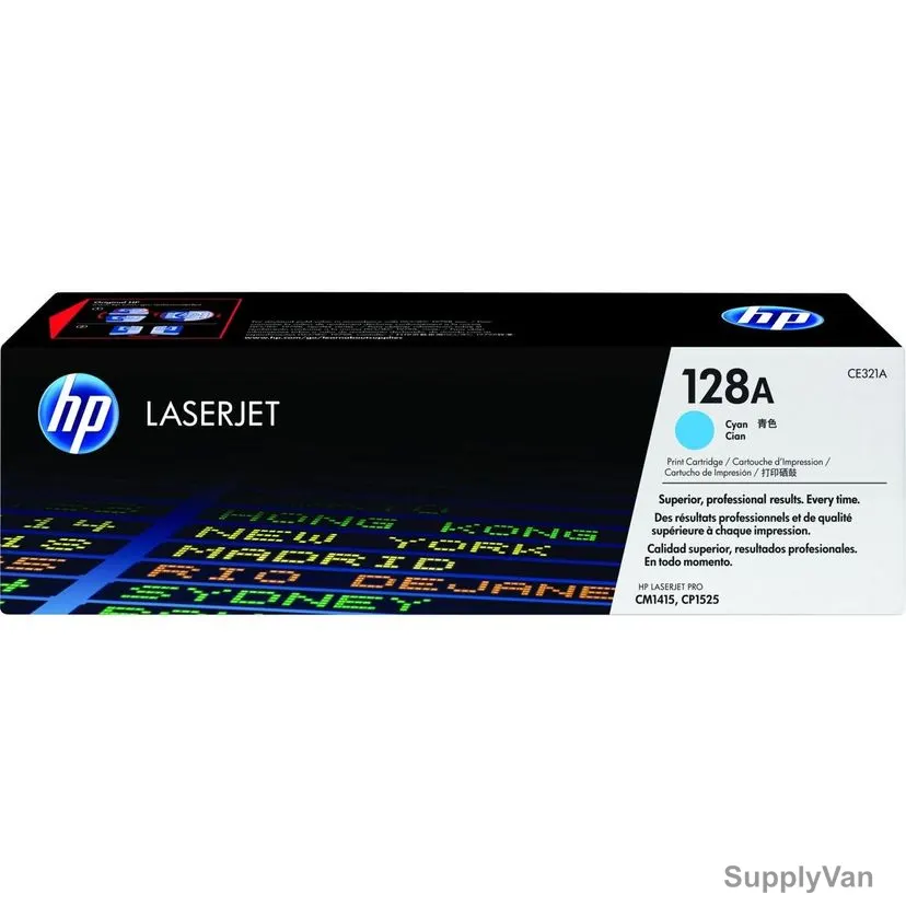 HP Original LaserJet Toner Cartridge, CE321A, 128A, Cyan — image 1