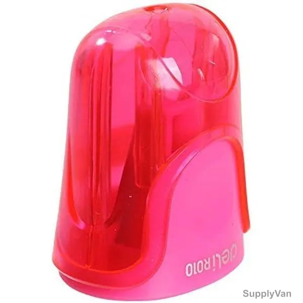 Deli Pencil Sharpener, ER01100, 2 Hole, 8/12MM Hole Dia, Pink