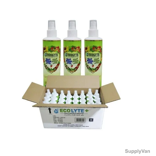 Ecolyte Plus 100% Natural Fruits and Vegetables Disinfectant, 250ML, 32 Pcs/Carton — image 1