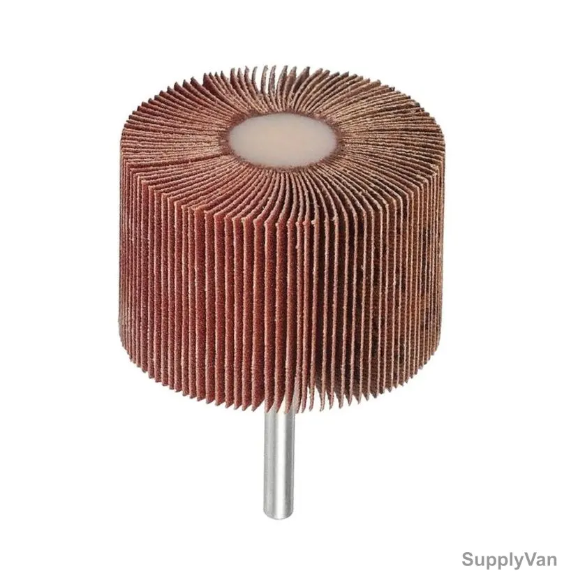 Garryson Aluminium Oxide Flap Wheel, GS3015L, Grit 80, 6MM Shank Dia x 30MM Dia