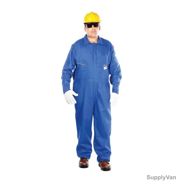 Vaultex Flame Retardant Coverall, LBFRR, 320GSM, S, Royal Blue
