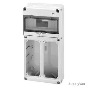 Gewiss Distribution Board, GW68025N, IP65, c/w 2 Vertical Flanges, 10 Modules