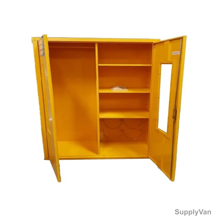 D-Safe Double Door PPE Storage Cabinet With Glass, 173CM Height x 110CM Width x 45CM Length