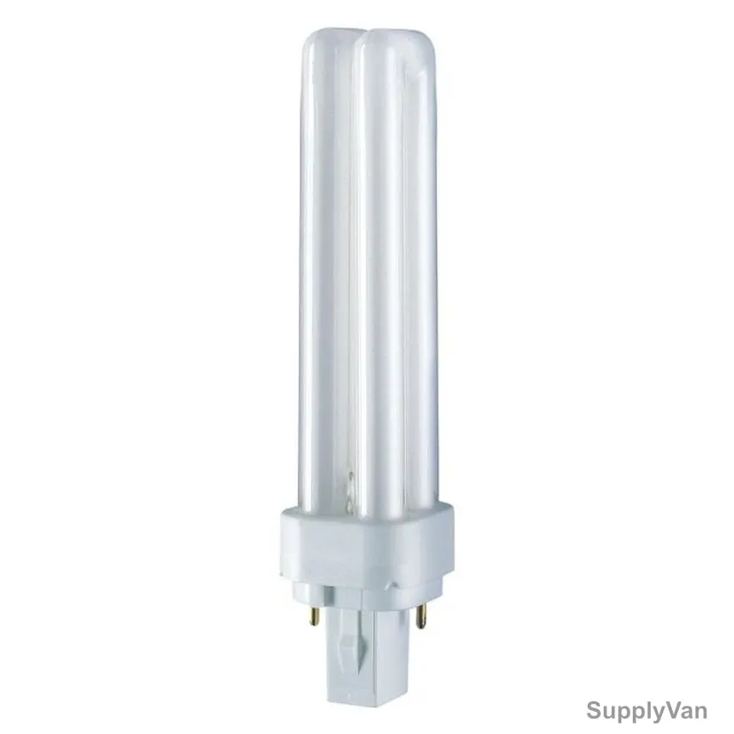 Osram Fluorescent Lamp, Dulux D, 13W, G24d-1, 6500K, Cool Daylight
