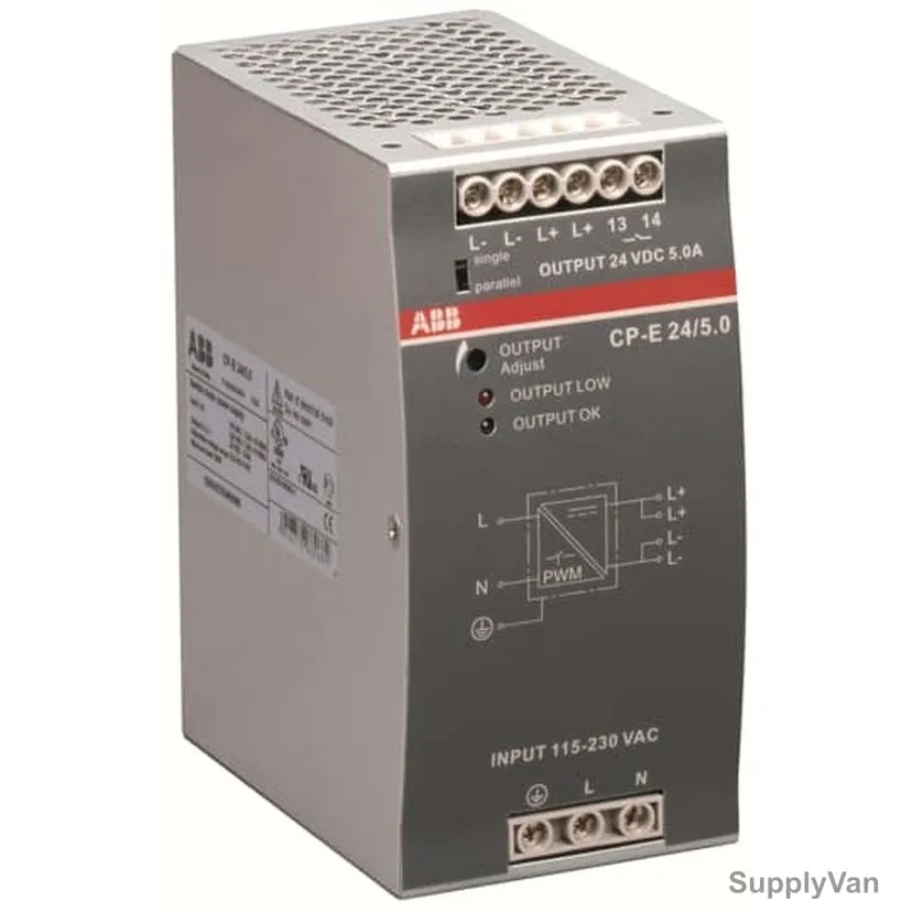 ABB Switch Mode Power Supply, CP-E-24-5A, 120W, 24VDC, 5A