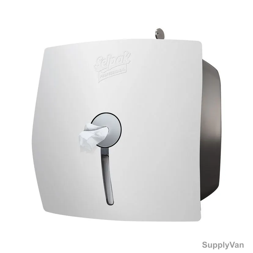 Selpak Center Feed Toilet Paper Dispenser, 220MM Height x 215MM Width, White
