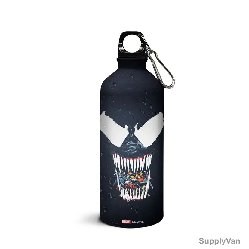 Wackylicious Venom Silhouette Sipper Water Bottle, 600ML, Black — image 1