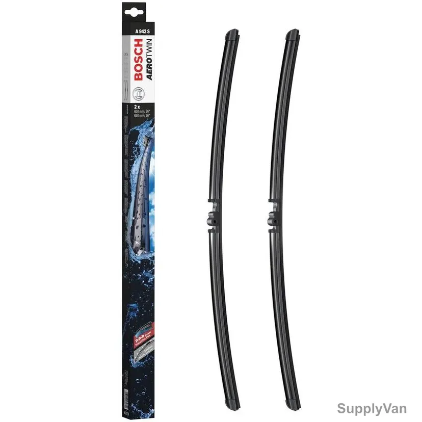 Bosch Windshield Wiper Blade, 3397118942, Aerotwin, 26/26 Inch, Black, 2 Pcs/Set