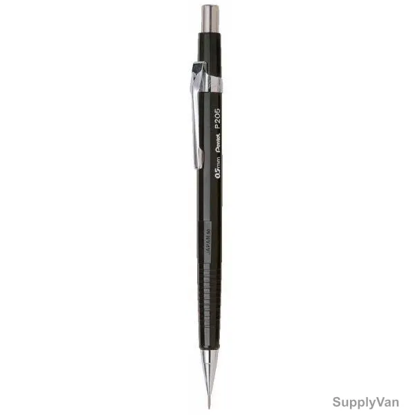Pentel Mechanical Pencil, PE-P205-A, 0.5MM, Black, 12 Pcs/Pack
