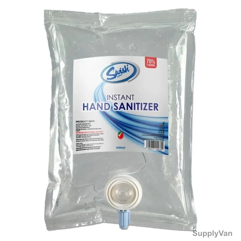 Swish Instant Hand Sanitizer Gel, 70% Ethanol, 1000ML