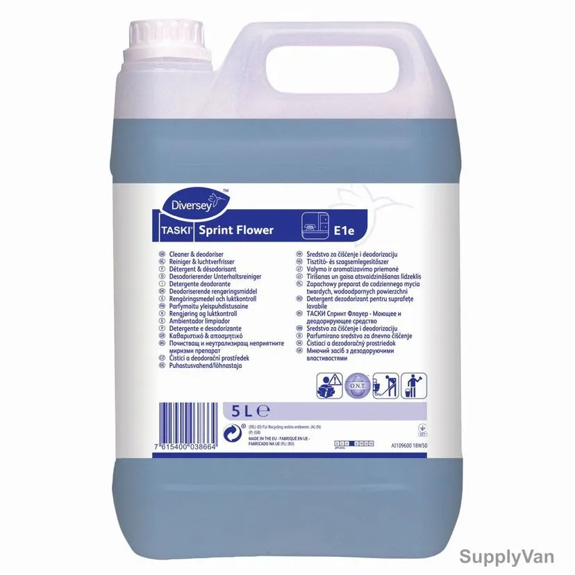 Diversey Taski Surface Cleaner and Deodoriser, 7512881, Sprint Flower, 5 Ltrs — image 1