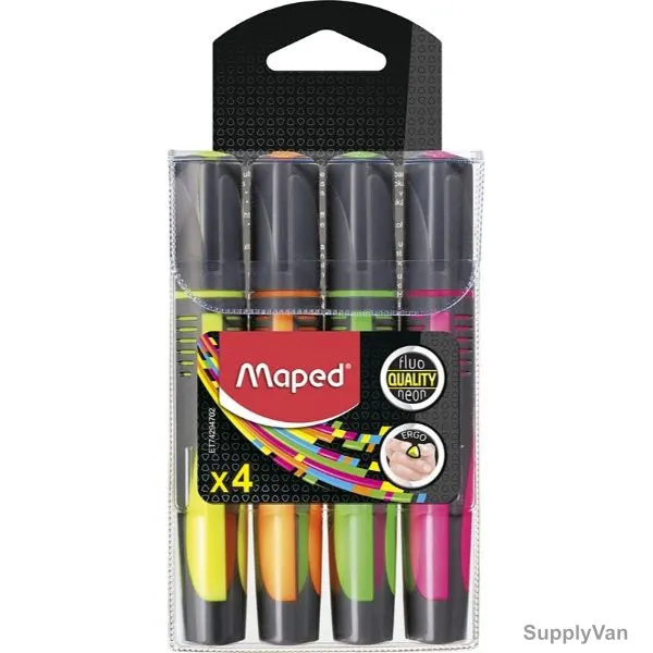 Maped Classic Highlighter, MD-896919, Fluo'Peps, Assorted Colors, 48 Pcs/Set