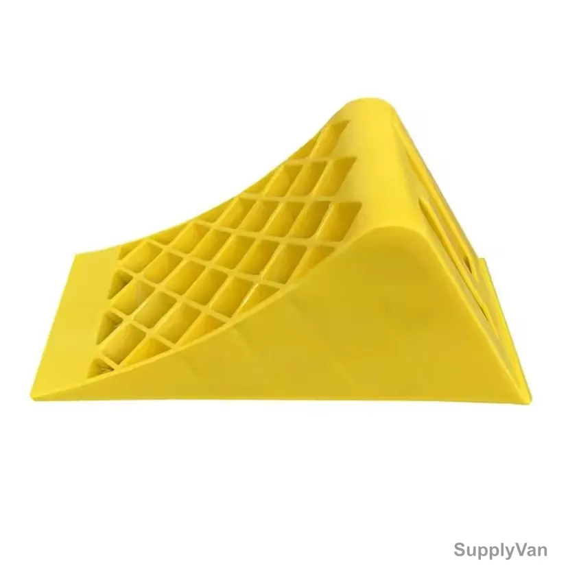 Wheel Chock, Plastic, M, 18CM Height x 16CM Width x 39CM Length, Yellow — image 1