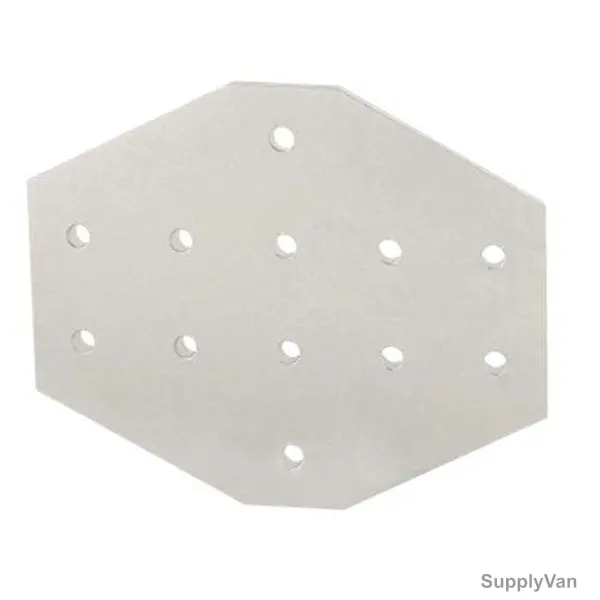 Extrusion Cross Reinforcement Flat Plate, 40 Series, 12 Hole, Aluminium, 40 x 80MM