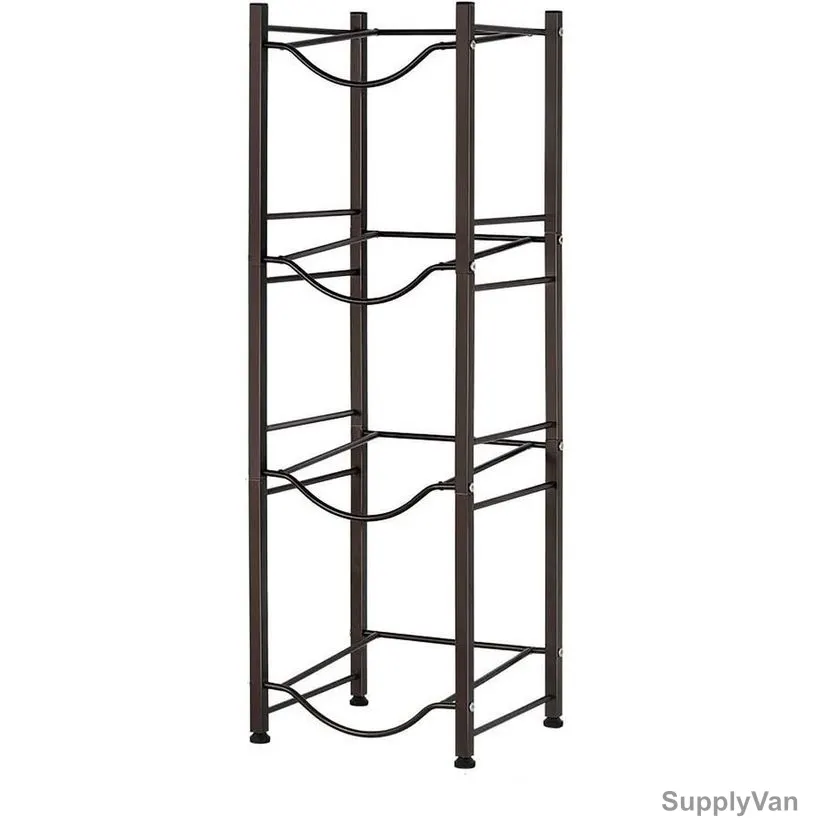Crateco 4 Tier Upright Water Rack, HDPE, 5 Gallon