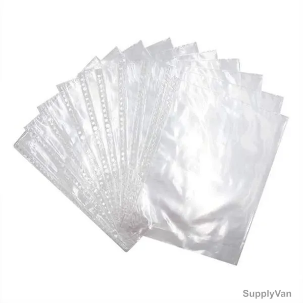 Waterproof Document Sleeve, PVC, 11 Holes, 11.8 x 8.4 Inch, Clear