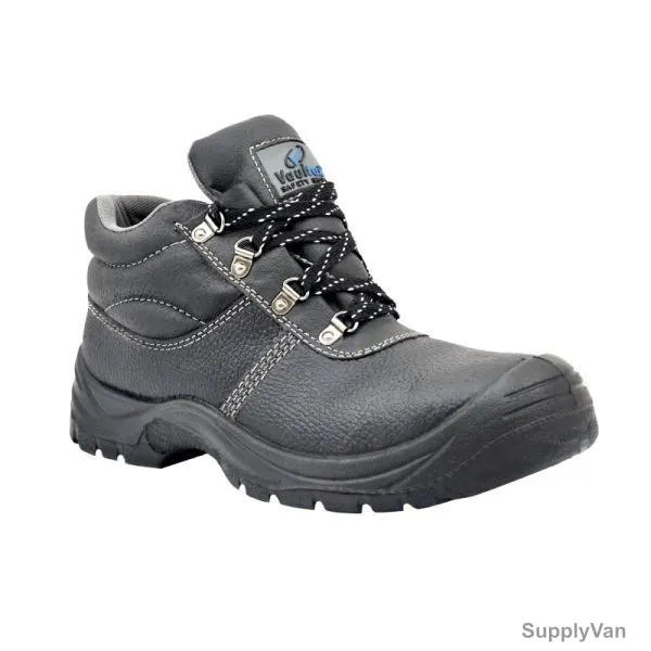 Vaultex Steel Toe Safety Shoes, VJ6, Size38, Black, High Ankle