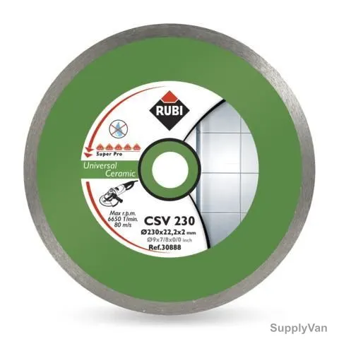 Rubi Ceramic Tiles Continous Rim Diamond Blade, 25910, 115mm