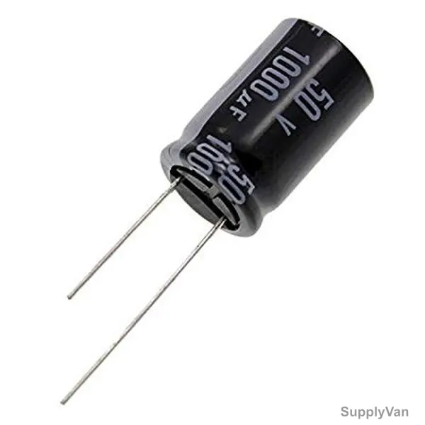 Capacitor, 1000UF, 50V, Black, PK5