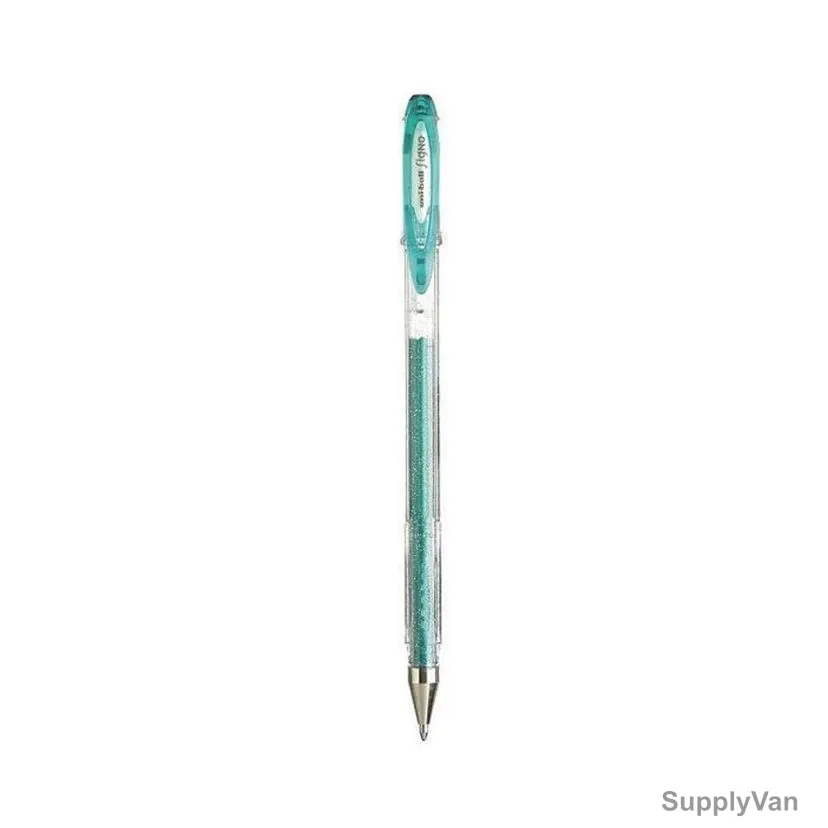Uni-Ball Glitter Gel Ink Pen, UM120SP-GN, Signo Sparkling, 1.0MM Tip, Green, 12 Pcs/Pack