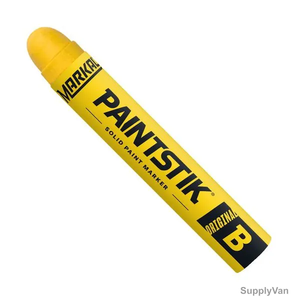 Markal Paintstik Original B Solid Paint Marker, 80221, Yellow, 12 Pcs/Pack — image 1