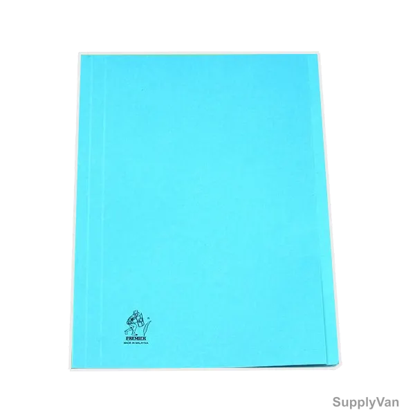 Premier Square Cut Folder Without Fastener, SCF-01, 300 GSM, FS, Blue