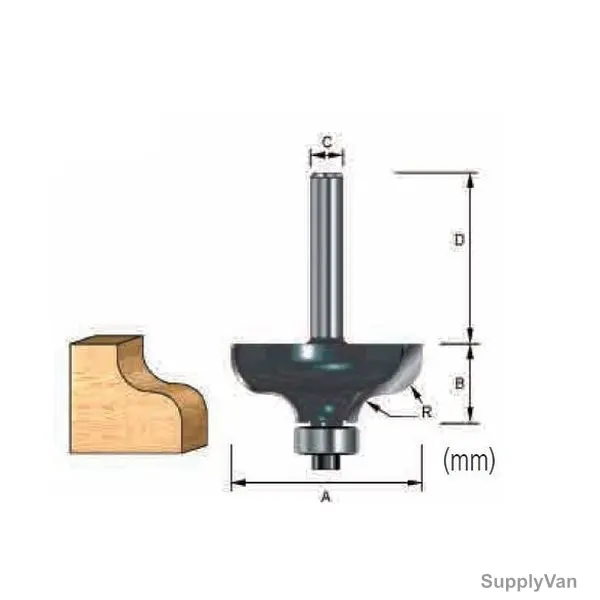 Makita Ogee Router Bit, D-12924, 38.1x17.46MM