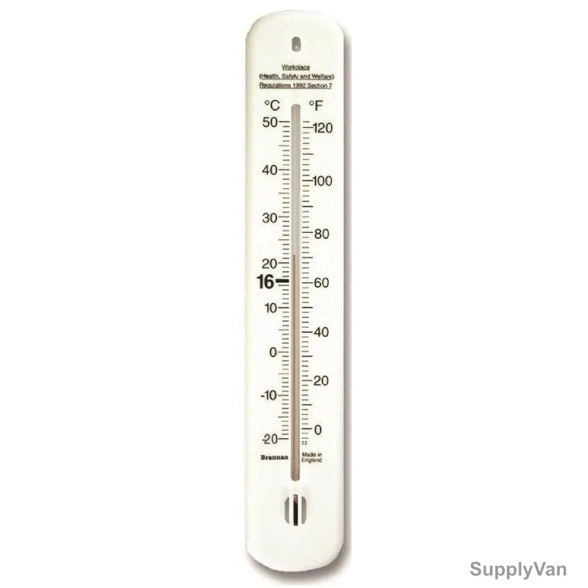 Brannan Workplace Wall Thermometer, 14-410-3, Plastic, 215mm — image 1