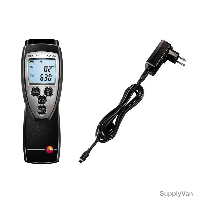 Testo CO and CO2 Ambient Measurement Meter, 315-3, -10 to 60 Deg.C, 100-1000 PPM — image 1
