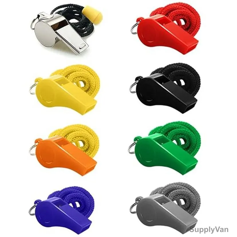 Sports Whistle With Lanyard, Multicolor, 8 Pcs/Set — image 1