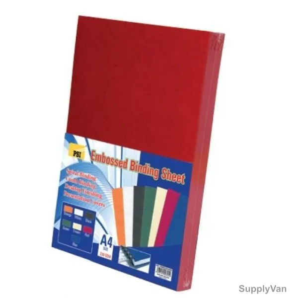 PSI Binding Sheet, PSBSC230-5RE, A4, 230 GSM, Red, PK100