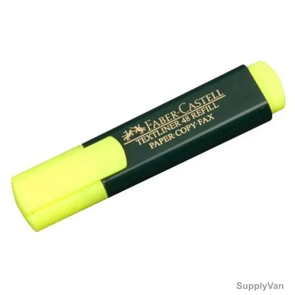 Faber-Castell Highlighter, Textliner 48, Water Based, 3 Line, 1-5MM, Yellow