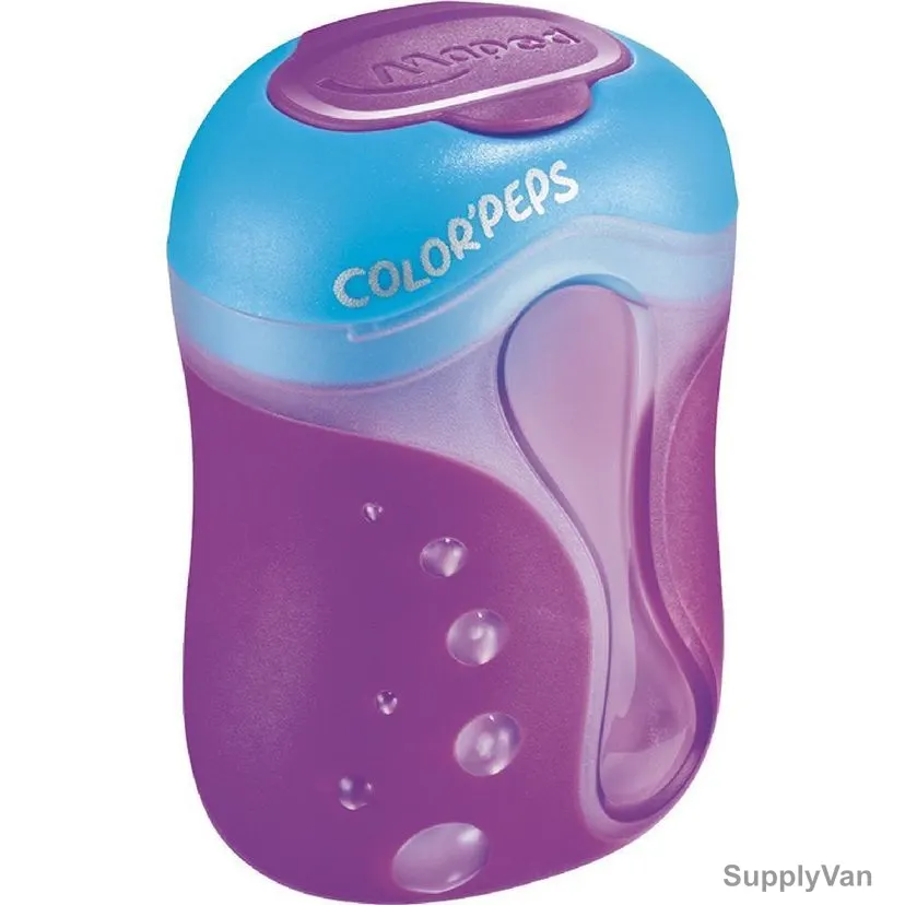 Maped Color'Peps Pencil Sharpener, MD-043110, 2 Hole, Purple