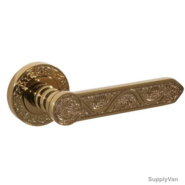 Doganlar Door Handle, Barok, Zinc, Gold