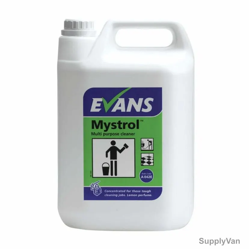 Evans Mystrol Concentrated All Purpose Cleaner, Lemon, 5 Ltrs, 2 Pcs/Pack