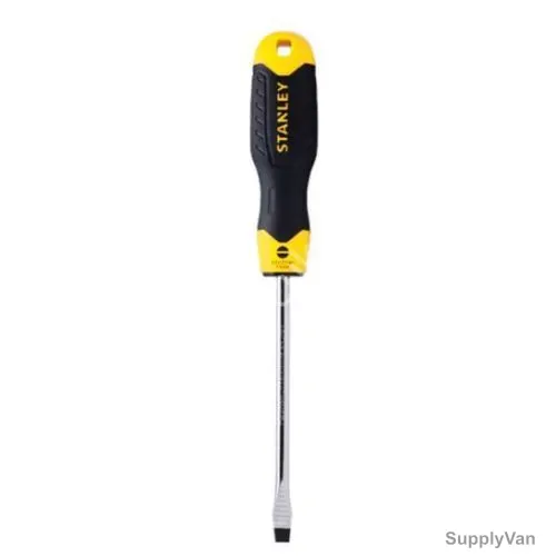 Stanley Cushion Grip2 Slotted Screwdriver, STHT65194-8, 6.5MM Tip Size x 200MM Blade Length