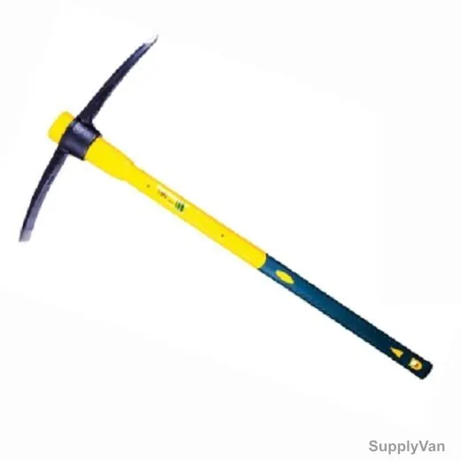 Uken Pick Axe, U40402, Pick, High Grip, Carbon Steel, Fiber, Yellow/Green