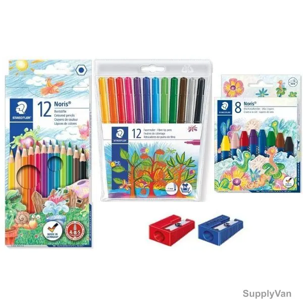 Staedtler Noris Color Pencil Set, STP-PACK-313, Assorted Colors, 34 Pcs/Set
